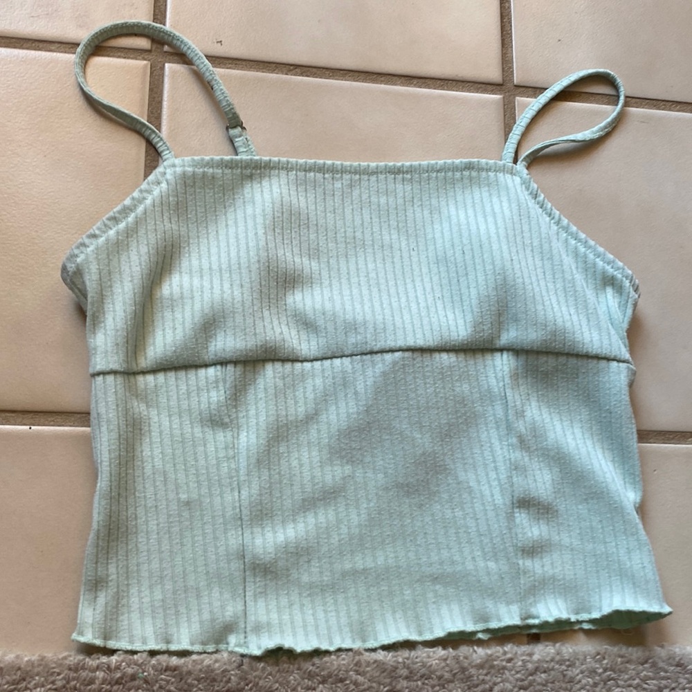 forever 21 sea foam green crop top